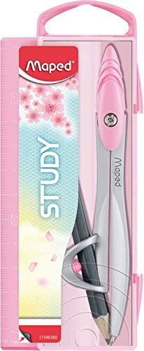 Compasso Escolar Metal Maped com Adaptador Lápis Study