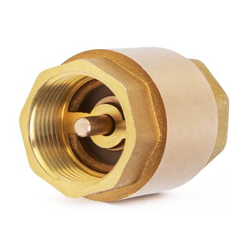 ChillWaves Brass In-Line Spring Check Valve DN40 1-1/2" Female Thread, One-Way Non-return Vertical Check Valve for Backflow Prevention(1-PACK) by ChillWaves - Image 2