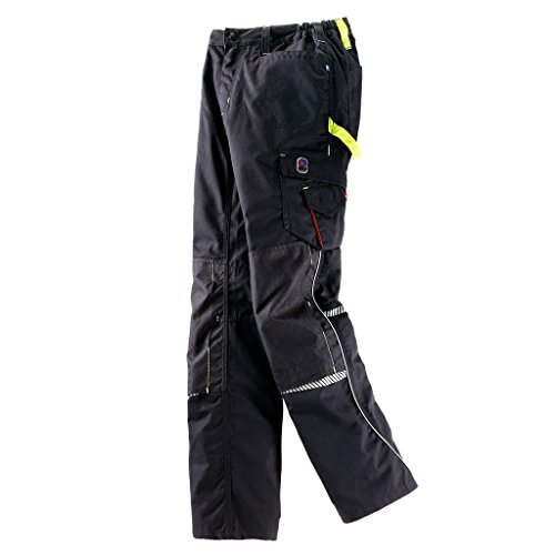 TERRAX WORKWEAR Pantalones gr.58 Negro/Lima 65% PES / 35% CO TERRAX