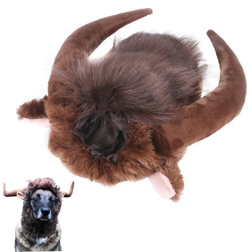 Serre-tête corne de vache pour chien qui refuse les déguisements complets - 3
