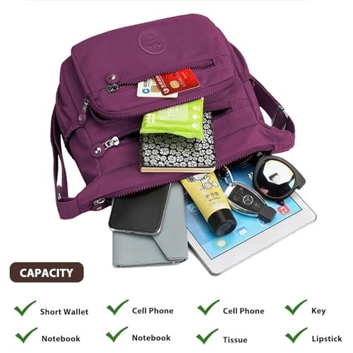 Image of MOCA Womens Nylon Crossbody Sling Bag for Women - Lightweight, Durable, Stylish Shoulder Bag for Teens, Women Office, Travel & Everyday Use
