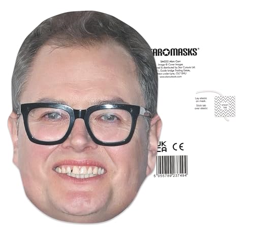 Star Cutouts CMP012 Alan Carr Six Pack Cardboard Face Mask - Includes Tabs & Elastic - Great Fun For Fans & Events - Image 4