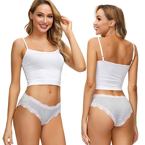 LYYTHAVON Women’s Underwear Soft Breathable Cotton Brief Ladies Panties 5-Pack