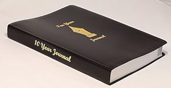 Leather Bound Ten Year Journal 2019 - 2029 Black Cover Book