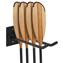 LINGVUM Paddle Storage Wall Rack, Metal Oars Holder with Non-scratch Cover
