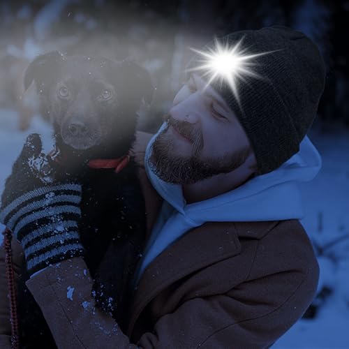 TRIXES Gorro LED con 3 Modos – Recargable por USB, LED Desmontable, Lavable a máquina, Seguridad Manos Libres para pasear al Perro, Correr y desplazamientos nocturnos - imagen 7