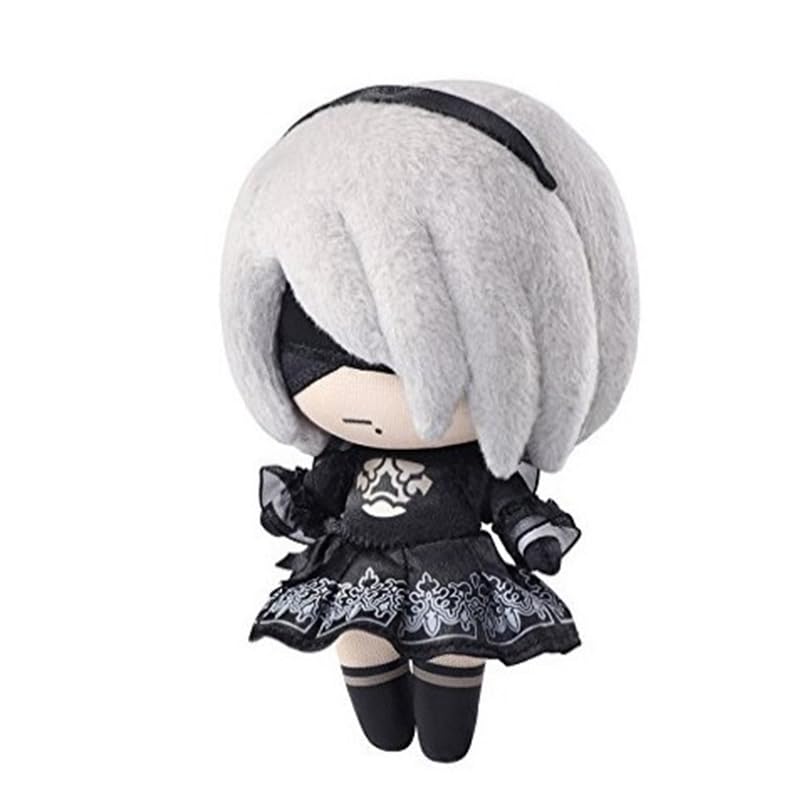Anime 2B Peluche 2Byorha Anime Suave Felpa 23cm 2Bautomata Manga Juguetes de Peluche No.2 Tipo B Algodón Cojín abrazo Cojín Decoración Coleccionable Regalo