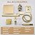 HoliSpa Gold Tub Shower System, All Metal Tub Shower Faucet Set with 12" Rain Shower Head and Handheld Spray combo, Wall Mounted Shower Systems with Tub Spout, Valve and Trim Kit, Brushed Gold