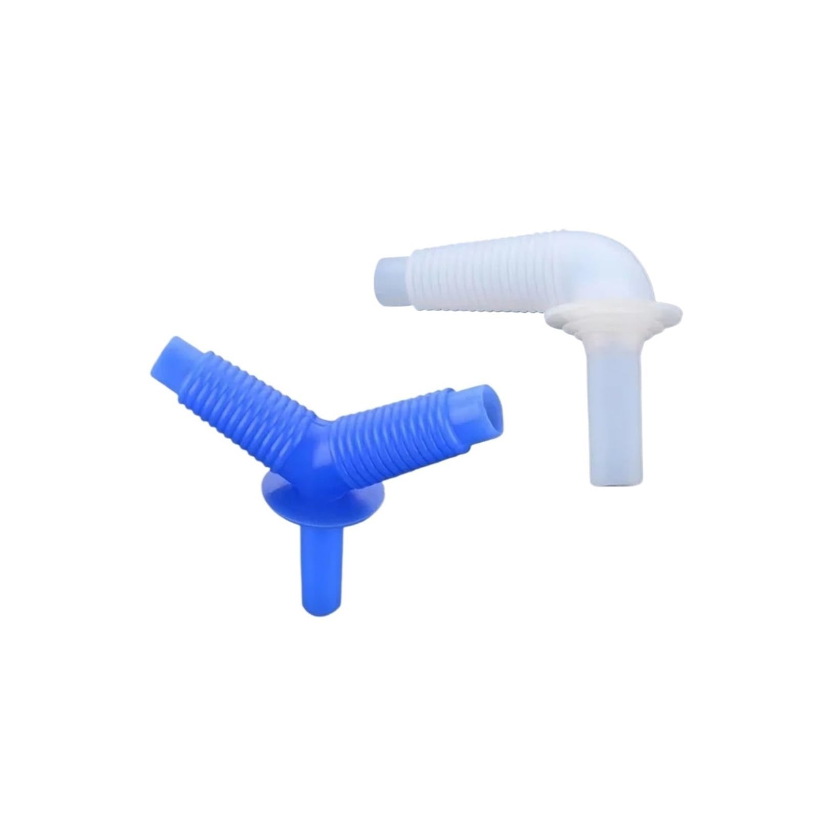 Silicone Floor Drain Tee Fittings, Elbow Joint For Bathroom, Washing Machine, Basin And Dishwasher Drain Pipe(Blue T)
