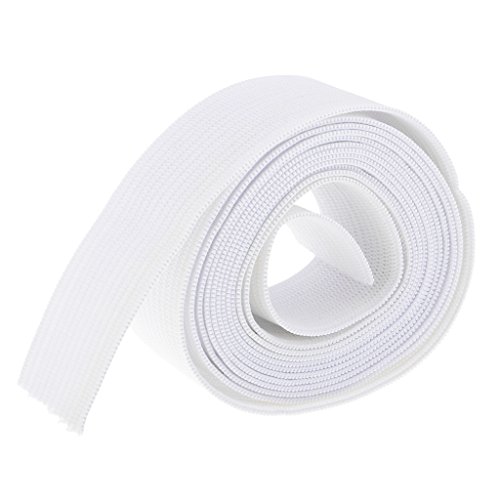 F Fityle Cinto elástico plano de 20 mm de largura para costura de artesanato - branco