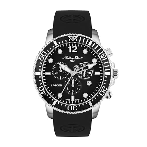 Mathey-Tissot H123Chaln Black Dial Silicone Strap Men's Watch - Image 2