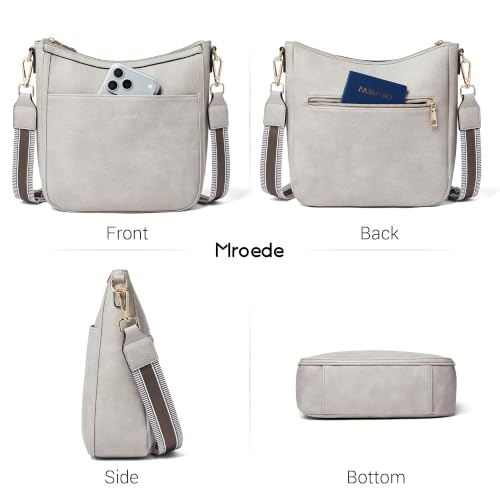 Image of Leather Crossbody Purse for Women Crossbody Bag for Daily Travel | Trendy Vegan Leather Medium Crossbody Purse with Adjustable Strap Women's Hobo Shoulder Handbags for Work