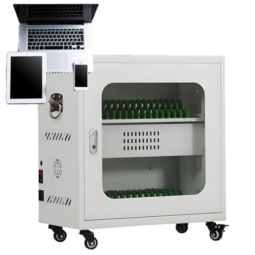 DXYQXL Charging Cabinet Trolley for Phones and Tablets, Secu...