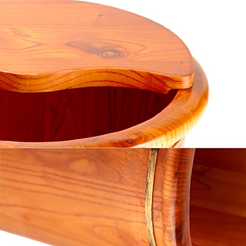 Spa de pies de madera 45cm con drenaje y asa miniatura 3