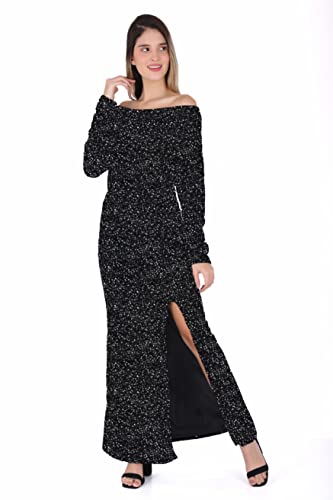 Image of MISVERSE Off Shoulder Sequin Dress