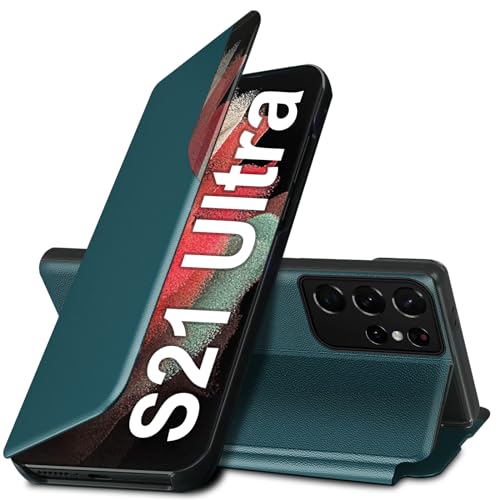 Housse Samsung S21 Ultra vert pour visionnage vidéo mains libres