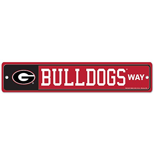 NCAA University of Georgia 89270012 Street/Zone Sign, official team colors., 4.5" x 17"