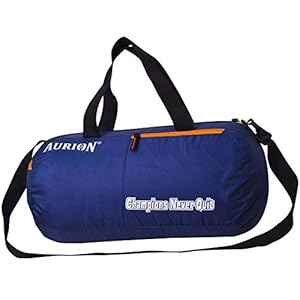 Aurion Vista Polyester Sports Gym Duffle Bag with Wet Pocket and Shoe Compartment – 1Pc (Blue, 24 Cms) | Lightweight…