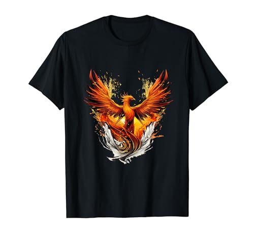 Image of Mythical Bird Rejuvenation Artwork Phoenix Rising Phoenix T-Shirt
