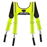 tirante de suspension Comfort: esta herramienta de cinturón de herramientas con los tirantes de espuma moldeada gruesa ajustable para liberar prensa del hombro y agregar apoyo y comodidad