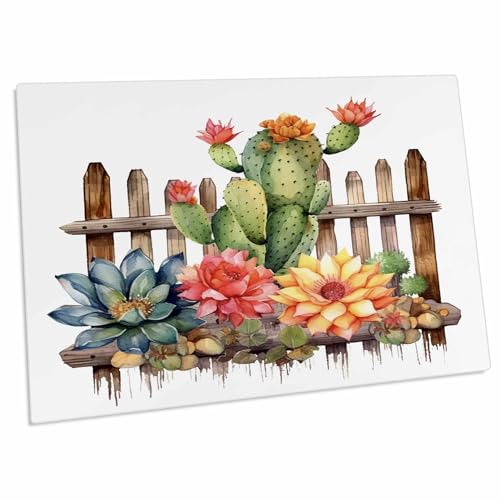 3dRose Desk Pad con Ilustración Floral de Cactus miniatura 1