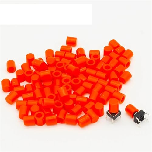 Tapa de plástico roja microinterruptor pulsador táctil G61 botonera electrónica 6x6