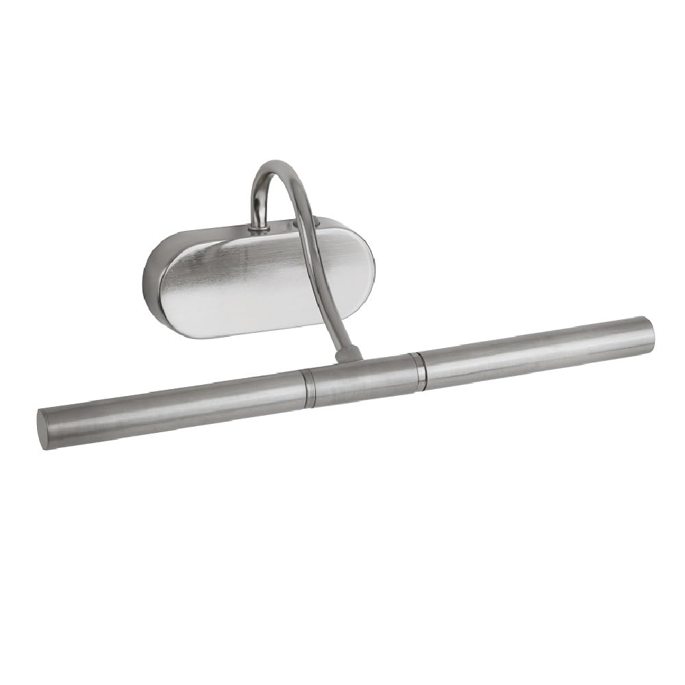Britalia Picture and Mirror Light, 35cm, Brushed Chrome, Stainless Steel Metal, Traditional, with Rocker Switch, for Indoor Use