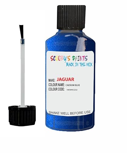 Scoobys Paints Back In The Mix Caesium Blue Touch Up Paint For Jaguar Xf 1Av 2016-2021 30Ml Bottle Brush Scratch Stone Chip Repair Pen