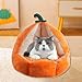 Bothyi Cat House PP Cottons Orange Pet Bed for Winter Convenient Multi Purpose Removable Cushion Gifts Comfort Cat Shelter Supplies, XL