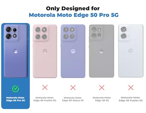 Image of Frosted Magnetic Back Cover for Moto Edgee 50 Pro Semi Transparent Slim Matte Case, Shockproof, Wireless Charging Compatible, Anti Yellow [White]