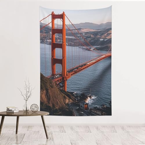 Tapisserie Golden Gate San Francisco velours 152x101 cm