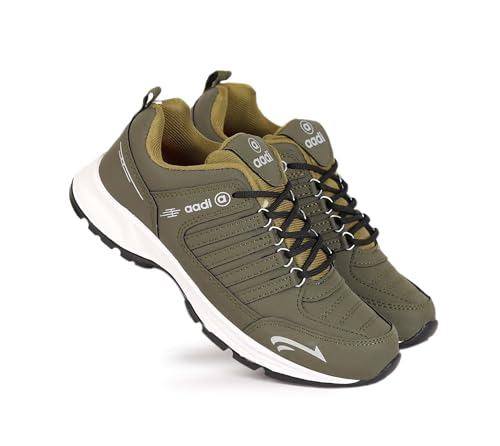 Image of AADI Men's Comfortable Lightweight Synthetic Leather Running, Walking & Gym Casual Sports Shoes