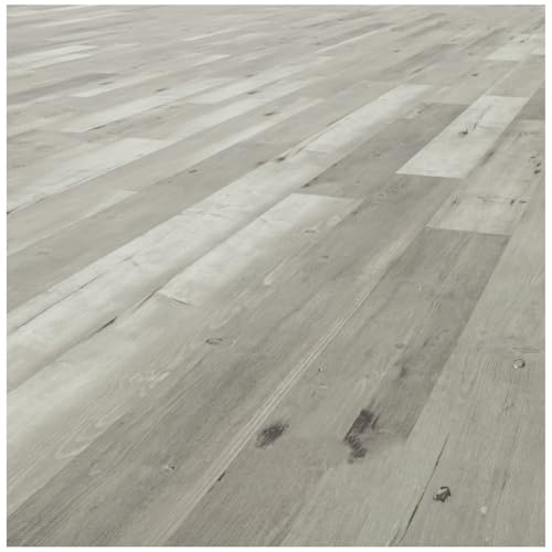 HORI Klick Hartvinylboden Rigid SPC Landhausdiele Holzoptik - Klick-Vinyl mit Trittschalldämmung - schwimmende Verlegung - - 122 x 18 x 0,5 cm - 2,2 m² - 10 Dielen