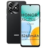 HONOR X5c Plus Smartphone, 4GB+256GB telefono con Display 6,74 pollici 90 Hz, 5260 mAh, Fotocamera 50+5MP, Octa-core cellulare impronta digitale e riconoscimento facciale, Android 15, Midnight Black