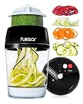 Spiralizer for Vegetables - Vegetable Slicer - Zucchini Courgette Spiralizer Zoodles Noodles Spaghetti Maker - Veggie Veg Carrot Cucumber Slicer Spiral Cutter - Kitchen Tools & Gadgets (4-in-1)