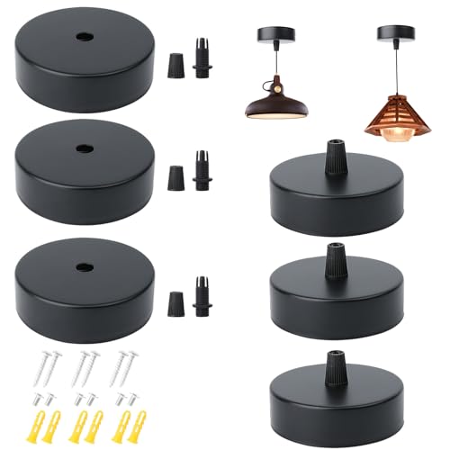 WATIIFUFU Base per Lampada da Tavolo in Legno Massello Rotonda, Supporto per Lampade da Scrivania Foro Passacavi, Base Espositiva Versatile per Soggiorno, Studio e Camera da Letto