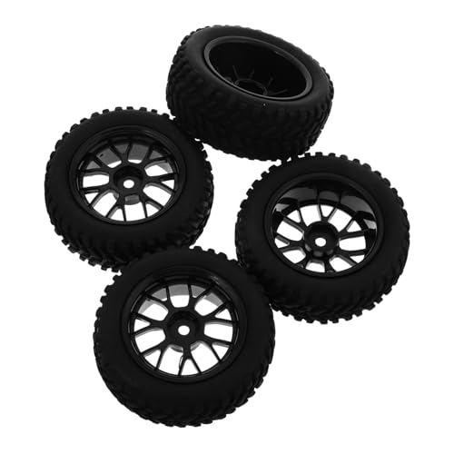 Abaodam 4 Neumáticos De Coche Neumáticos De Carretera Neumáticos De Goma Mini Neumáticos Neumáticos De Coche Neumáticos con Bujes De Plástico Negro