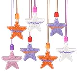 ArtCreativity Star Sand Art Bottle Necklaces, Pack of 12, Sand Art Craft Kit with Star Shaped Bottles, Craft Party Supplies and Party Favors for Kids - Sand Sold Separately