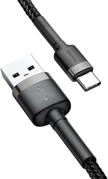 Baseus Halo, 3.0 A USB-A & USB-C Charging & Data Transfer Cable, 1 Meter, Black