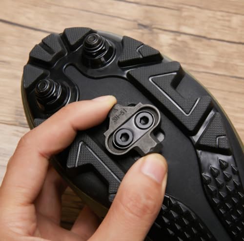 FOTGROY Bike Cleats Compatible with Shimano SPD SH51, MTB Cleat Set Suitable for Men and Women Indoor Mountain Outdoor Road Cycling Black