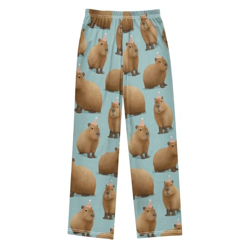 Pajama Bottoms, Pajamas Long Pant Capybaras Kawaii Cartoon Lounge Wear Casual Sleep Pants Soft Pjs Sleepwear2