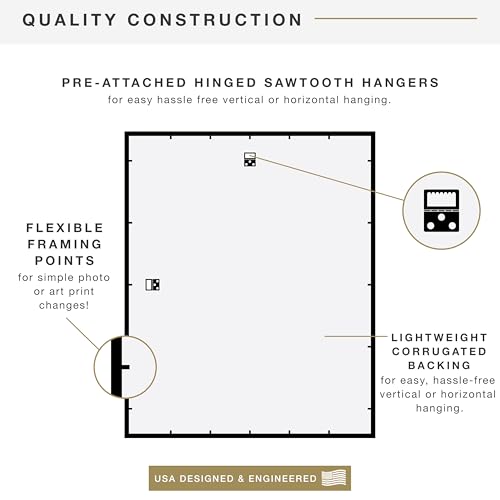 Image of MCS Trendsetter Poster Frame With Mat Option, 26x32 Matted to 22x28, Black | Trendsetter Poster Frame For Photos, 26x32 Inch, Displays 22x28 Inch Matted Or 26x32 Unmatted, Black, 1-Pack