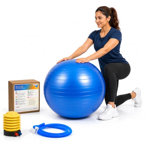 Image of 75 cm Gym Ball for Exercise, Yoga, Fitness, Balance and Workouts
