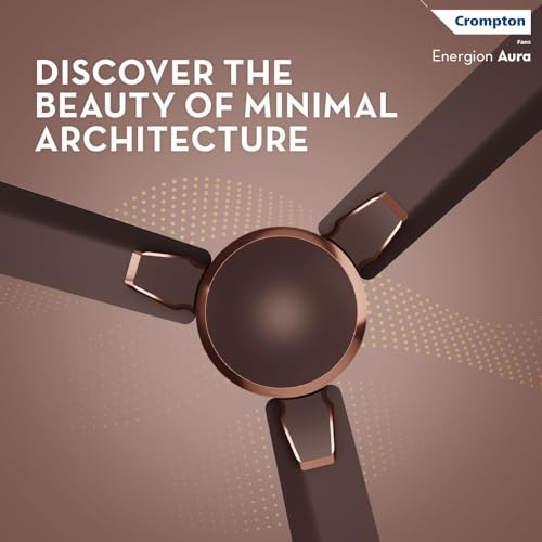 Image of Crompton Premion Aura2 BLDC 1200mm Designer Ceiling Fan | Remote Control | BEE 4 Star Rated | Energy Efficient | Superior Air Delivery | Low Noise | 4 Year Brand Warranty | Irish Coffee