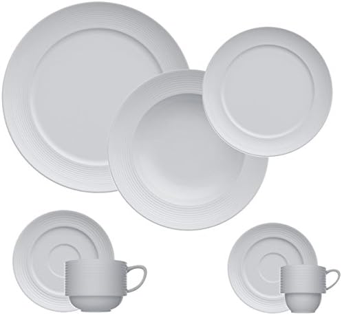 Jogo de jantar completo em porcelana, Modelo Laguna, 42 peças, Ge...