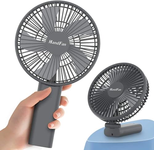 HandFan Ventilador de mano de 6 pulgadas Ventilador con batería de 4000 mAh 6 configuraciones Ventilador de escritorio personal con 34H Tiempo de trabajo Flujo de aire fuerte