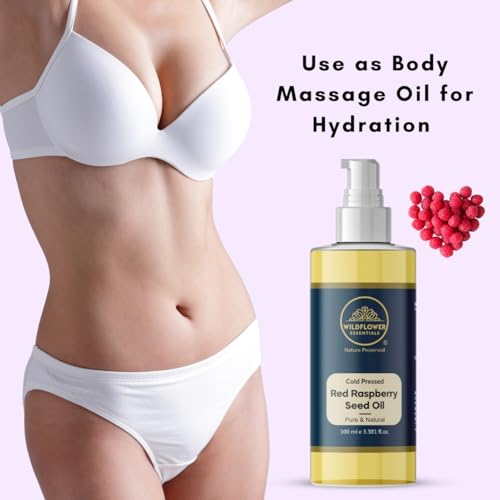 Image of Pure Red Raspberry Seed Oil 100ml (Rubus idaeus) Cold Pressed for Face, Skin, Hair & Body
