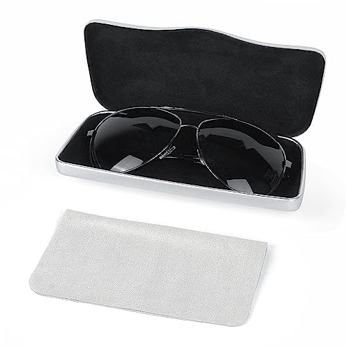 Linkidea Extra Large Hard Shell Sunglasses Case, Oversized Sun Glasses Storage Organizer Compatible with D1OR Missdior B1U EverDior A1U Gucci GG0595S GG0875S GG0351S VERSSACE VE4395 (XXL/Silver)3