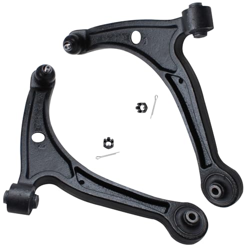 Image of Detroit Axle - Front Lower Control Arms Kit for 2003-2008 Honda Pilot, 2001-2006 MDX 2004 2005, 2 Lower Control Arms w /Ball Joints, 4 Inner & Outer Tie Rods, 2 Boots, Replacement