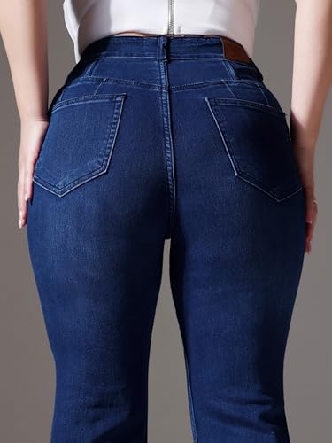 Image of Miss Chase A+ Women's Bootcut High Rise Regular Length Stretchable Denim Jeans